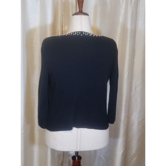 Emma James Black cardigan/Light sweater size small. - Picture 4 of 8